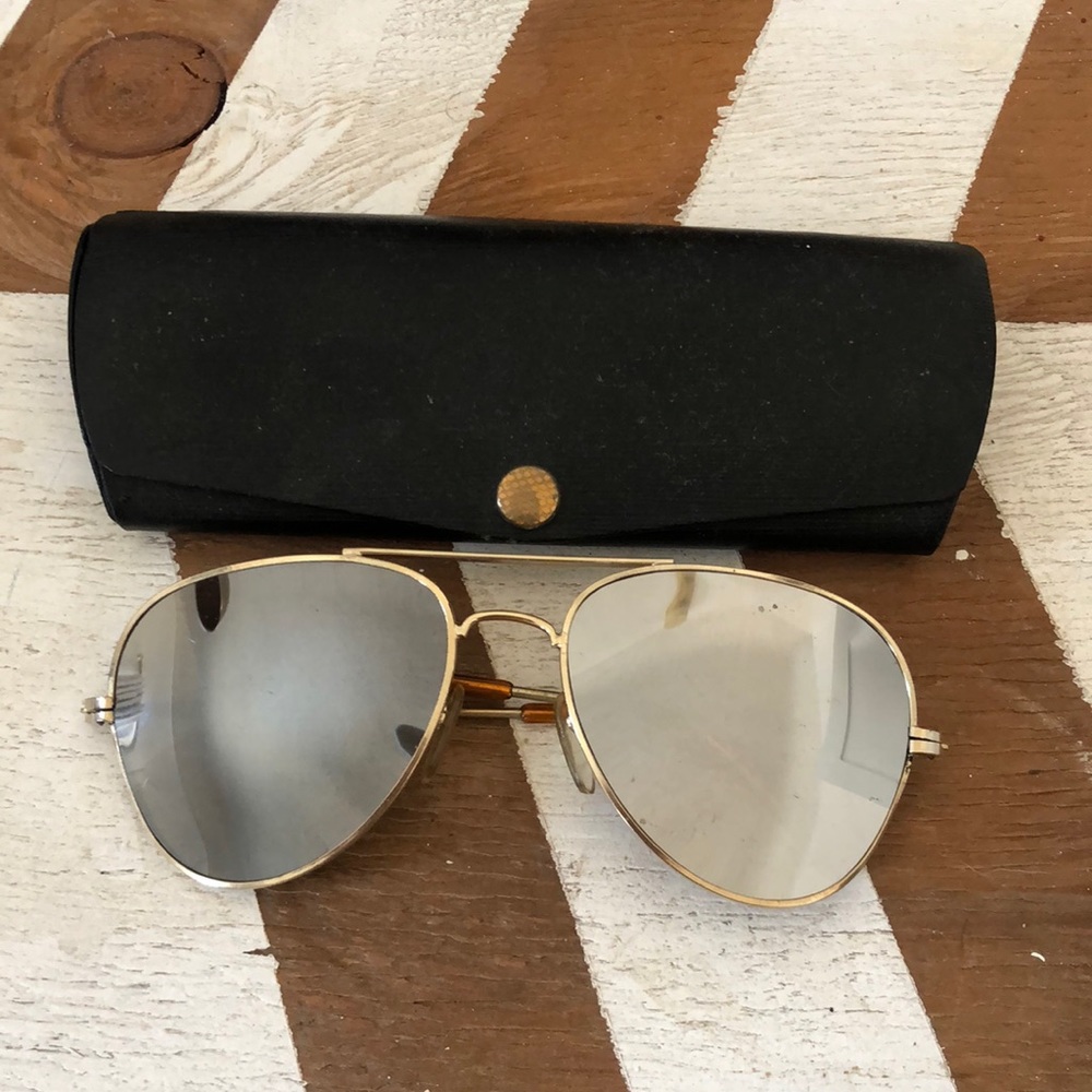 Vintage 1980s aviator reflective sunglasses